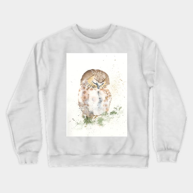 Sleepy Owl Crewneck Sweatshirt by CorinneMatus